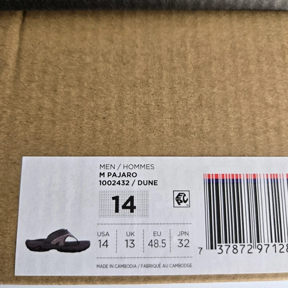 Teva Pajaro Dune Toe Post Flip‎ Flop Sandal Men's US Size 14 New Leather